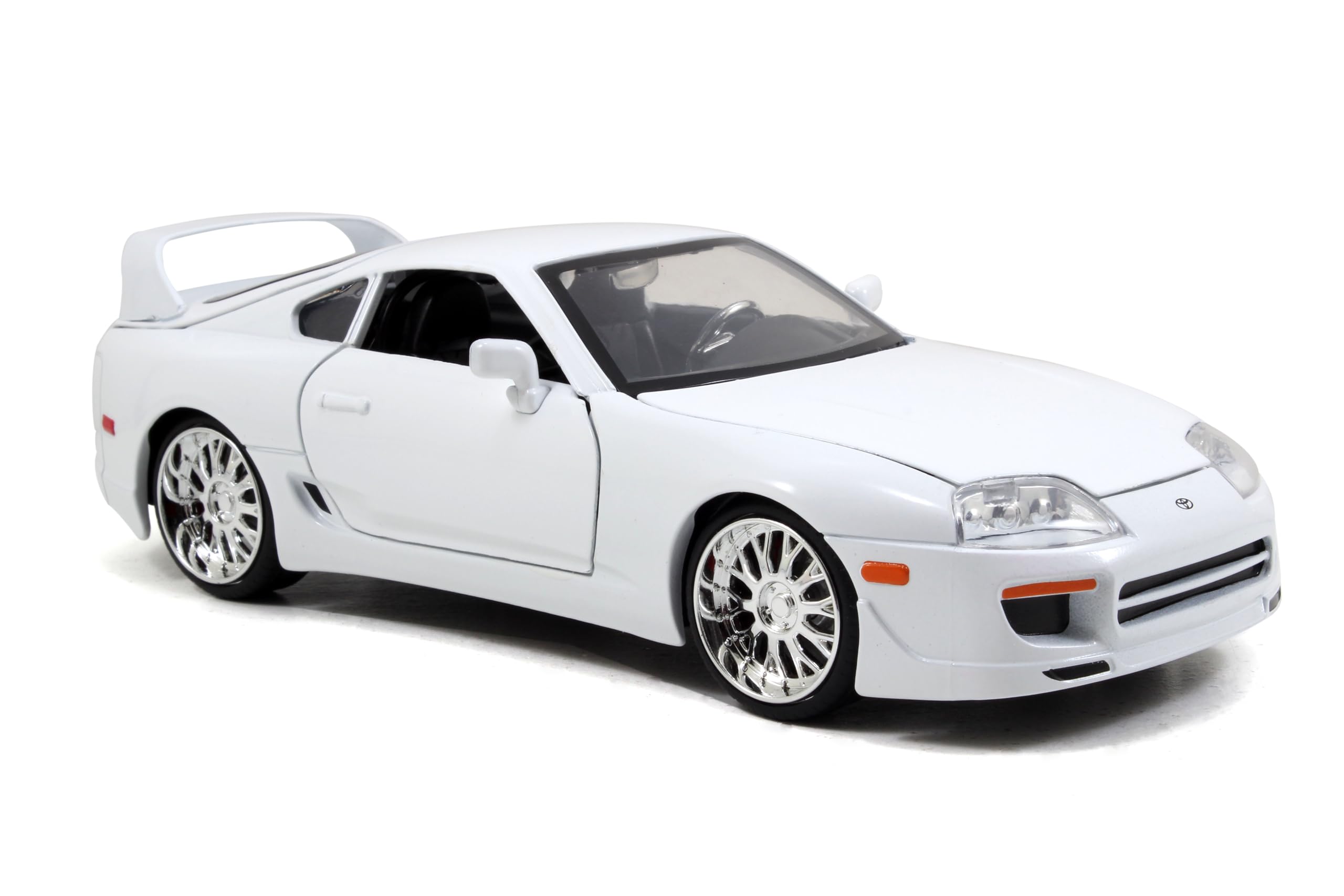 Jada Brian's Toyota Supra 1:24 premium rubber tires for authentic texture.