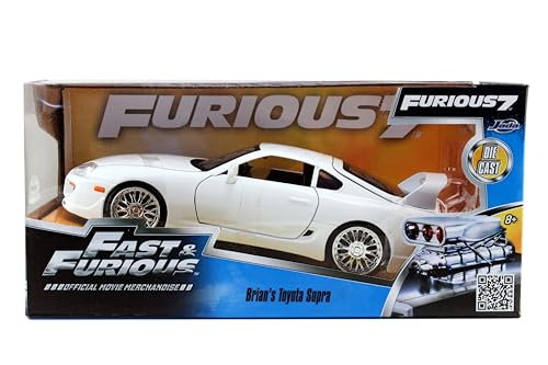 Jada Brian's Toyota Supra 1:24 rear view highlighting accurate rear design.