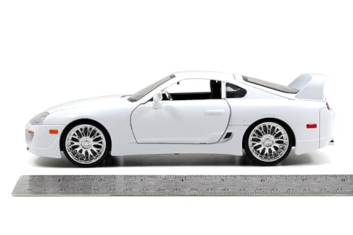 Jada Brian's Toyota Supra 1:24 side view with sleek silhouette for shelves.