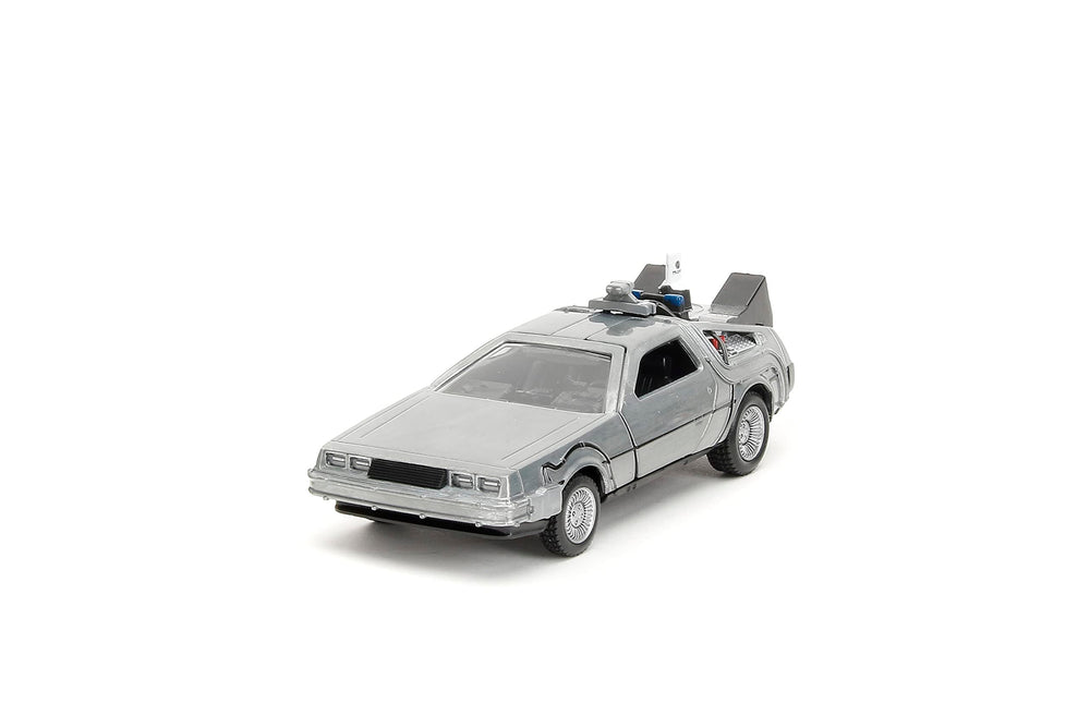 Jada 1:32 Time Machine cockpit detail showcases authentic styling.