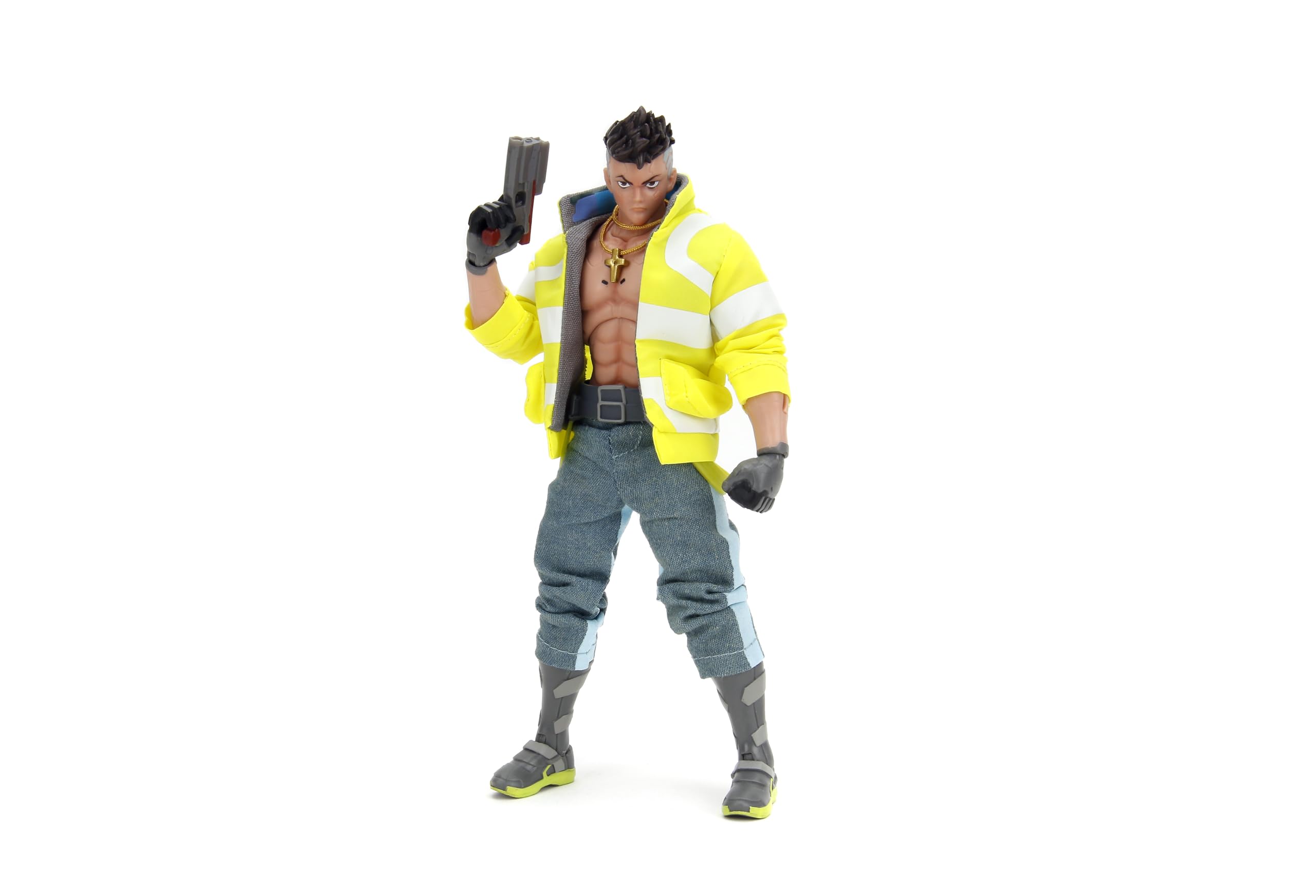 Jada Cyberpunk David Martinez 1:12 figure posed for dynamic display