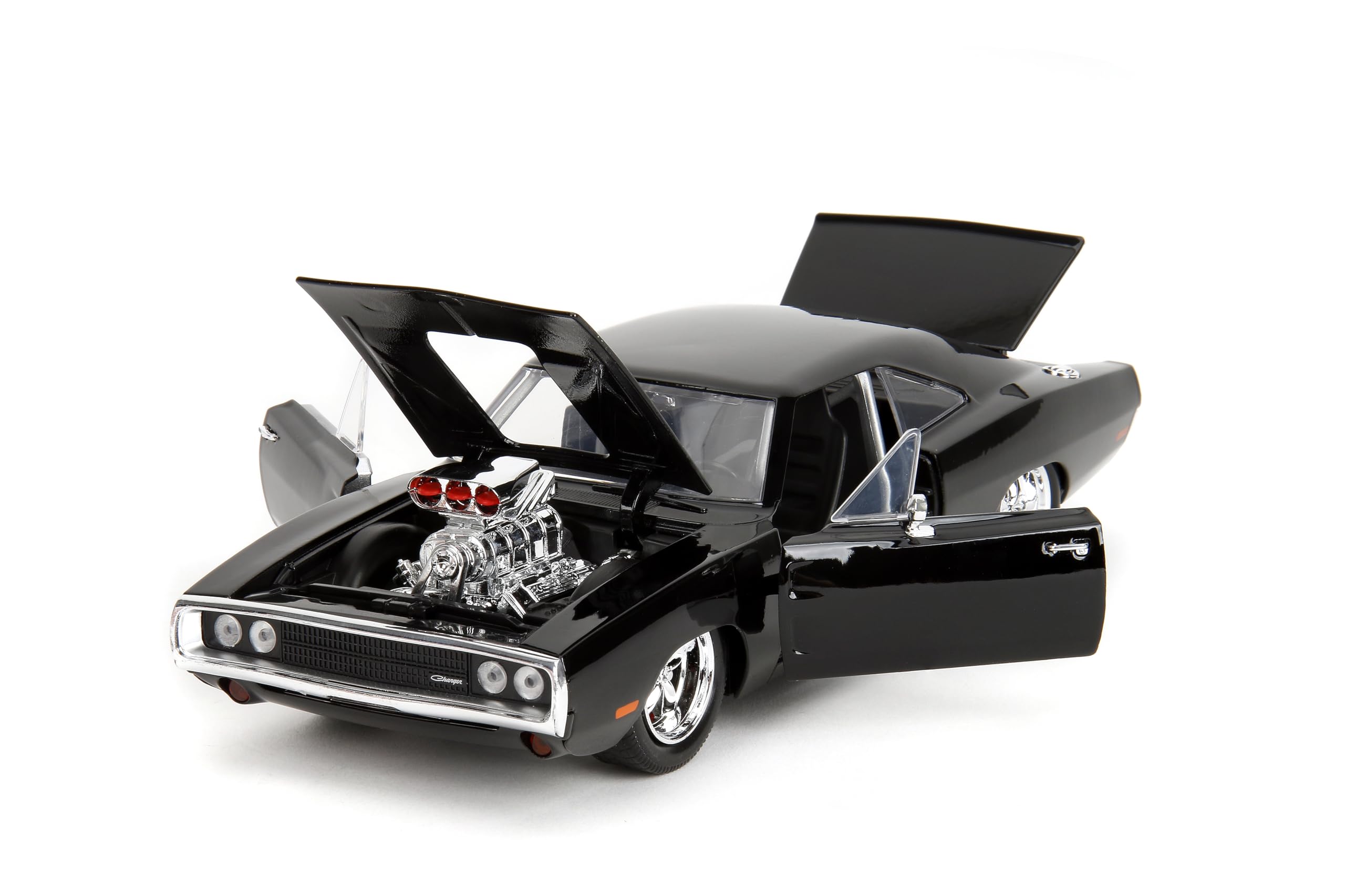 Jada Die-Cast Charger interior shot showcases detailed cabin for realistic display.