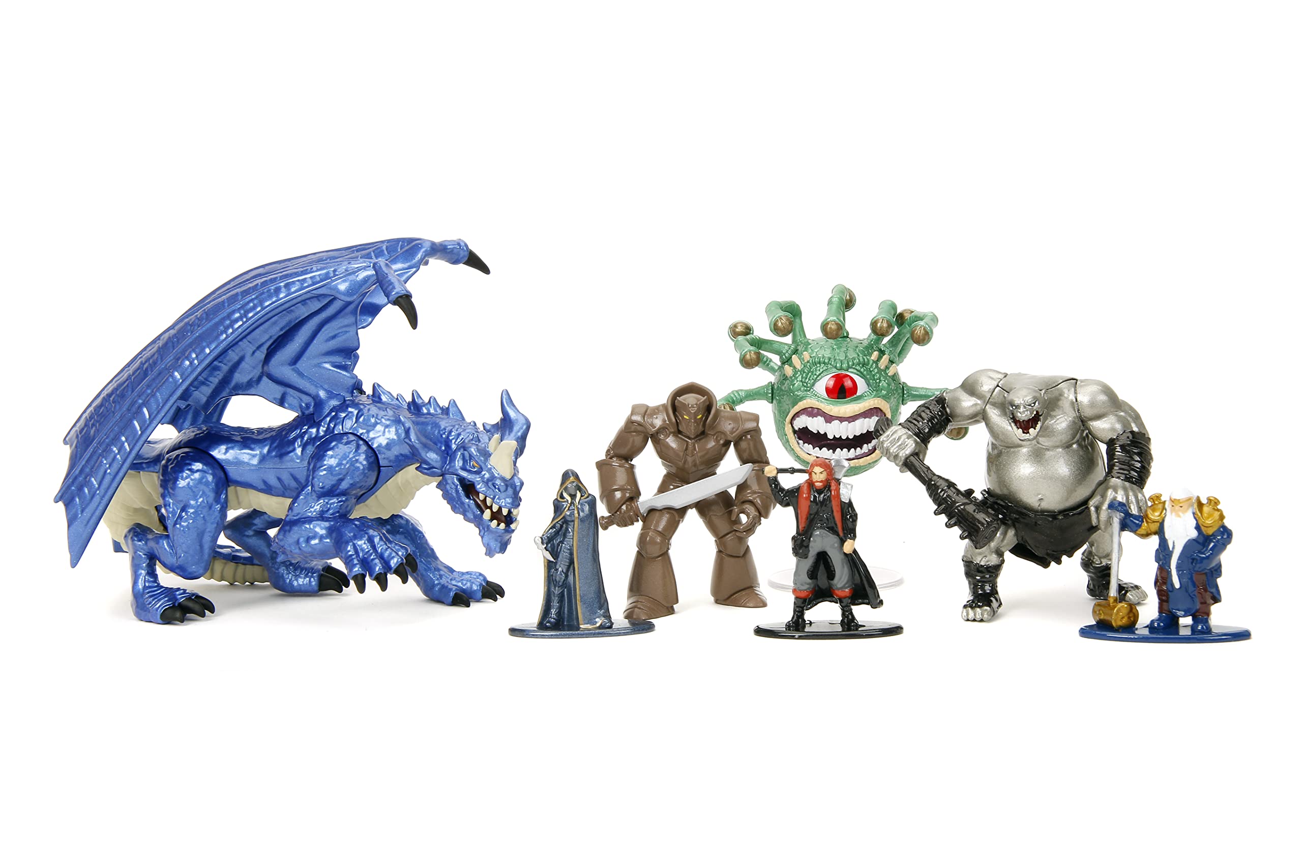 Jada DND mega pack front view diecast figures for display and collection.