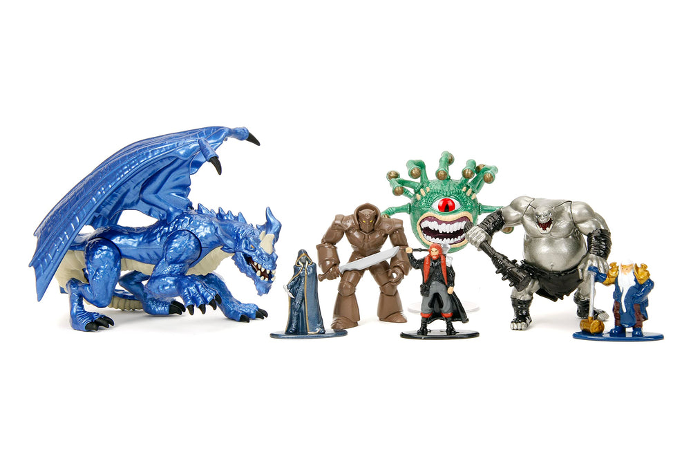 Jada DND mega pack front view diecast figures for display and collection.