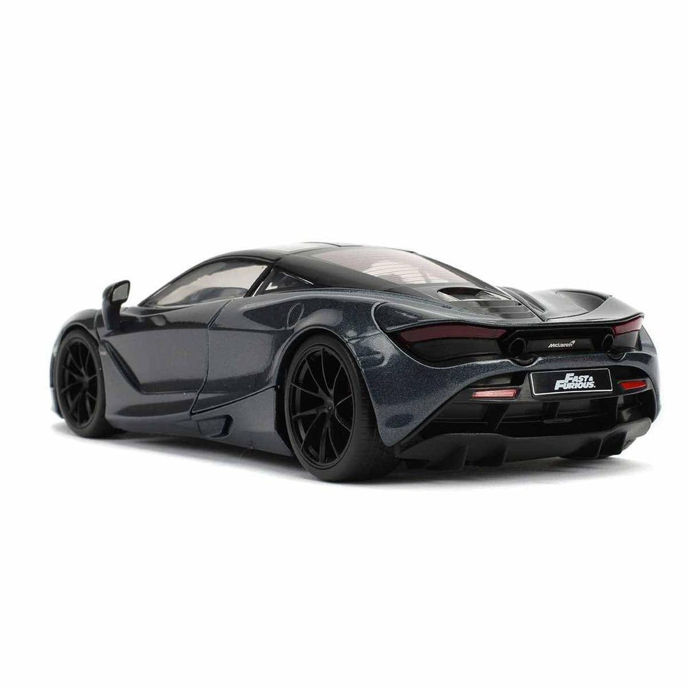 Jada Shaw McLaren 720S packaging box provides safe museum-style storage.