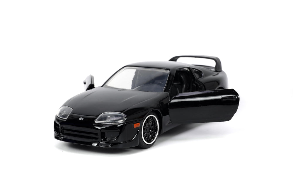 Jada Toyota Supra die-cast, display-friendly pose, perfect gift for collectors.