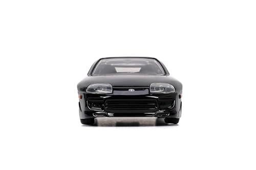 Jada Fast & Furious Toyota Supra die-cast, side view, showpiece for shelf and fans.