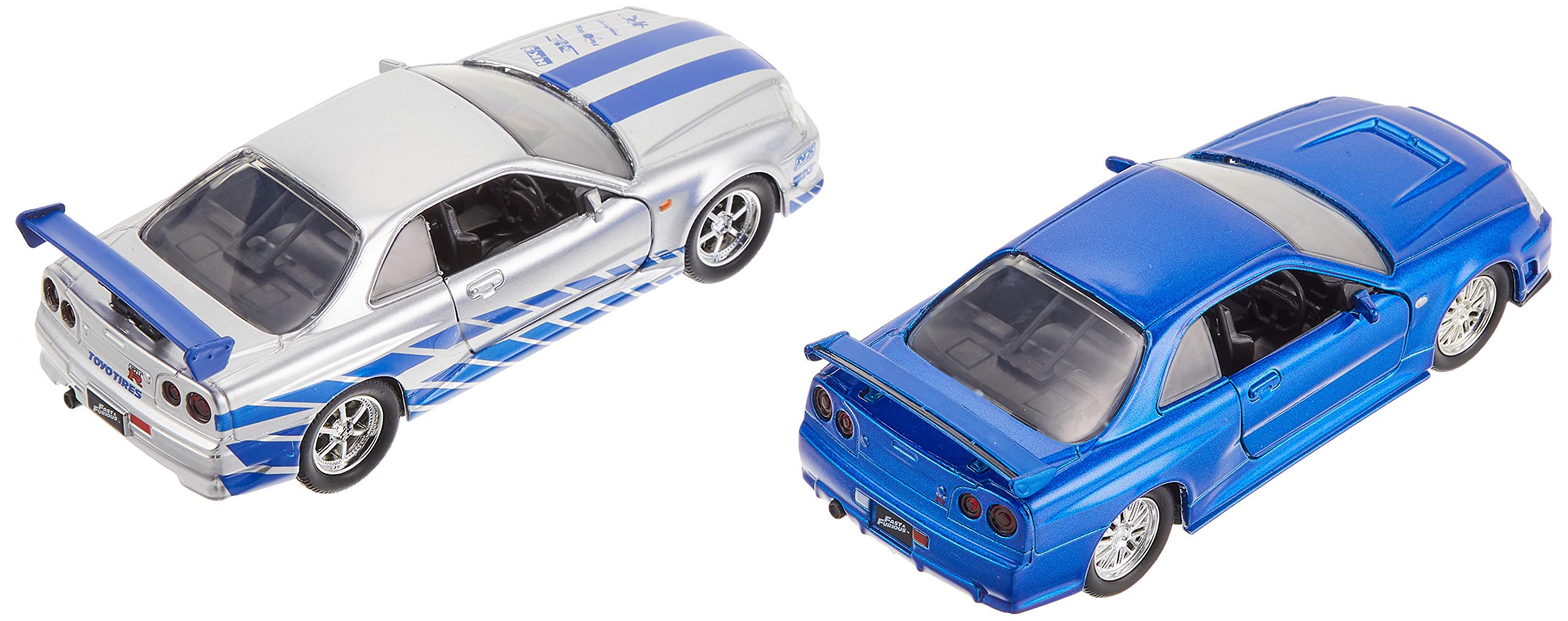 Jada Brian's Skyline GT-R R34 blue 1:32 die-cast for collectors and imaginative scenes