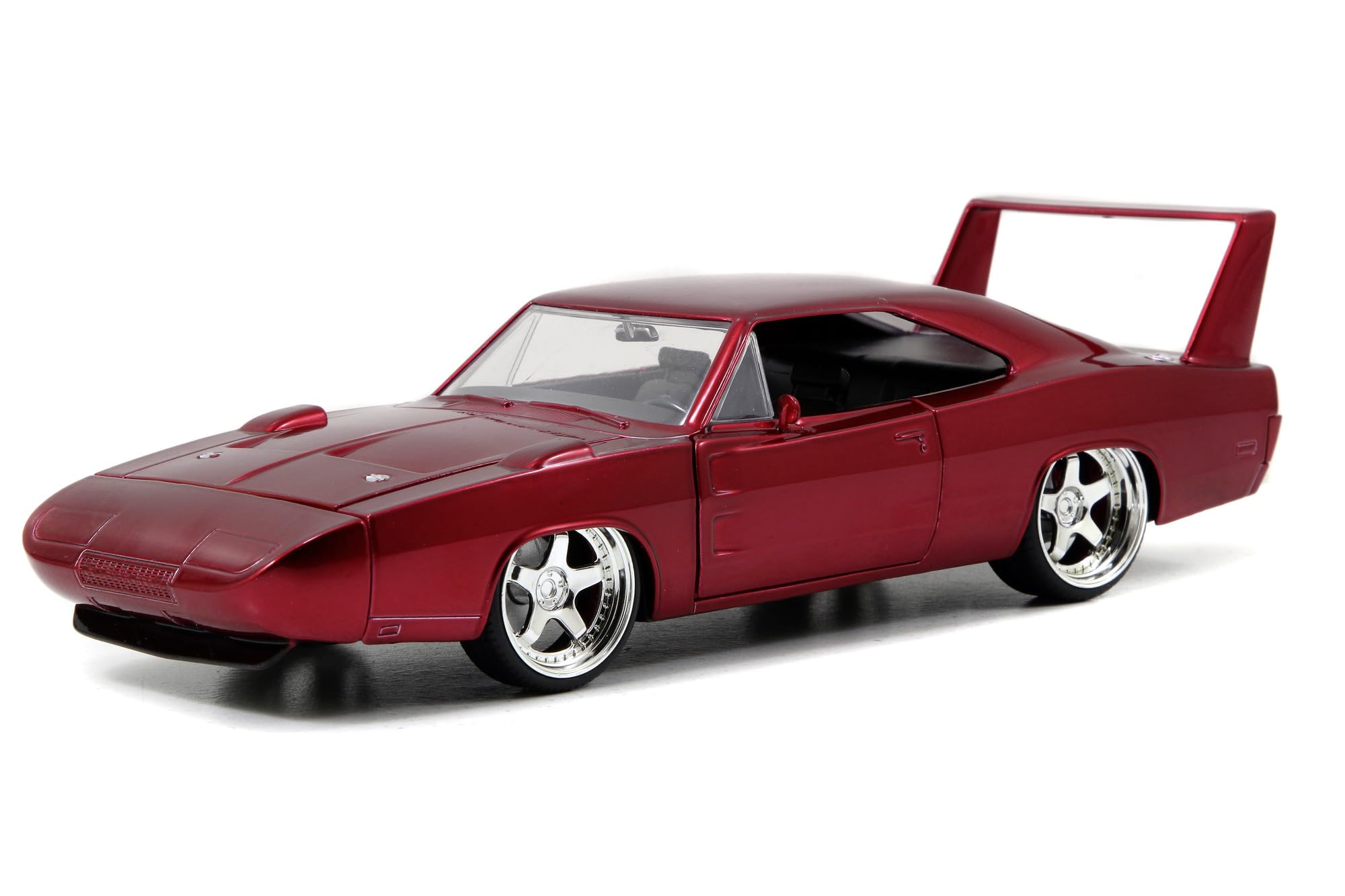 Jada Dom's Dodge Charger Daytona 1:24 front view highlights authentic movie styling for display