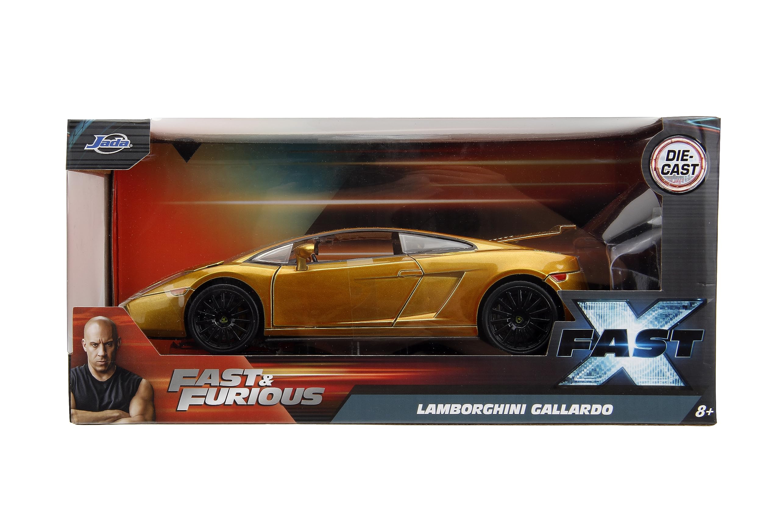 Jada Gold Lamborghini Gallardo collectible for Fast & Furious fans