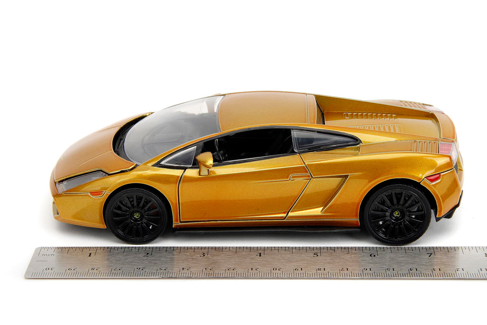 Jada Gold Lamborghini Gallardo premium rubber tires for durable handling