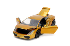 Jada Gold Lamborghini Gallardo 1:24 scale for accurate display