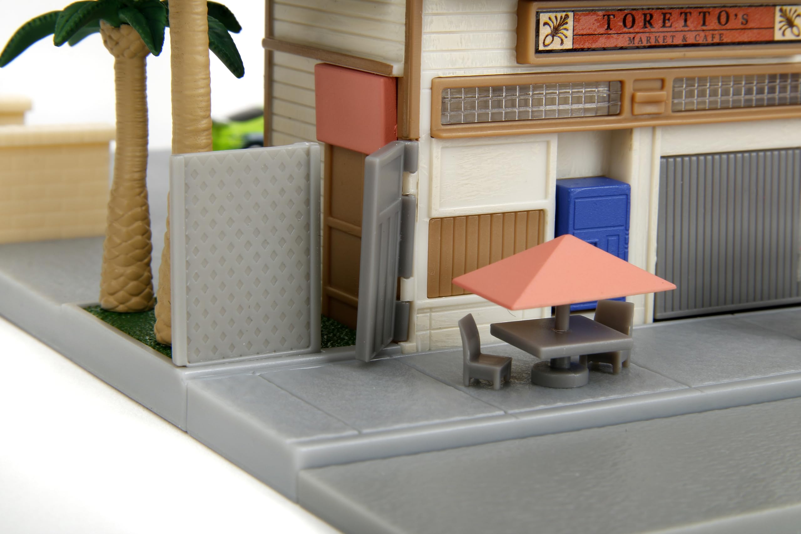 Nano die-cast cars on a shelf from Jada Fast & Furious Nanoscene