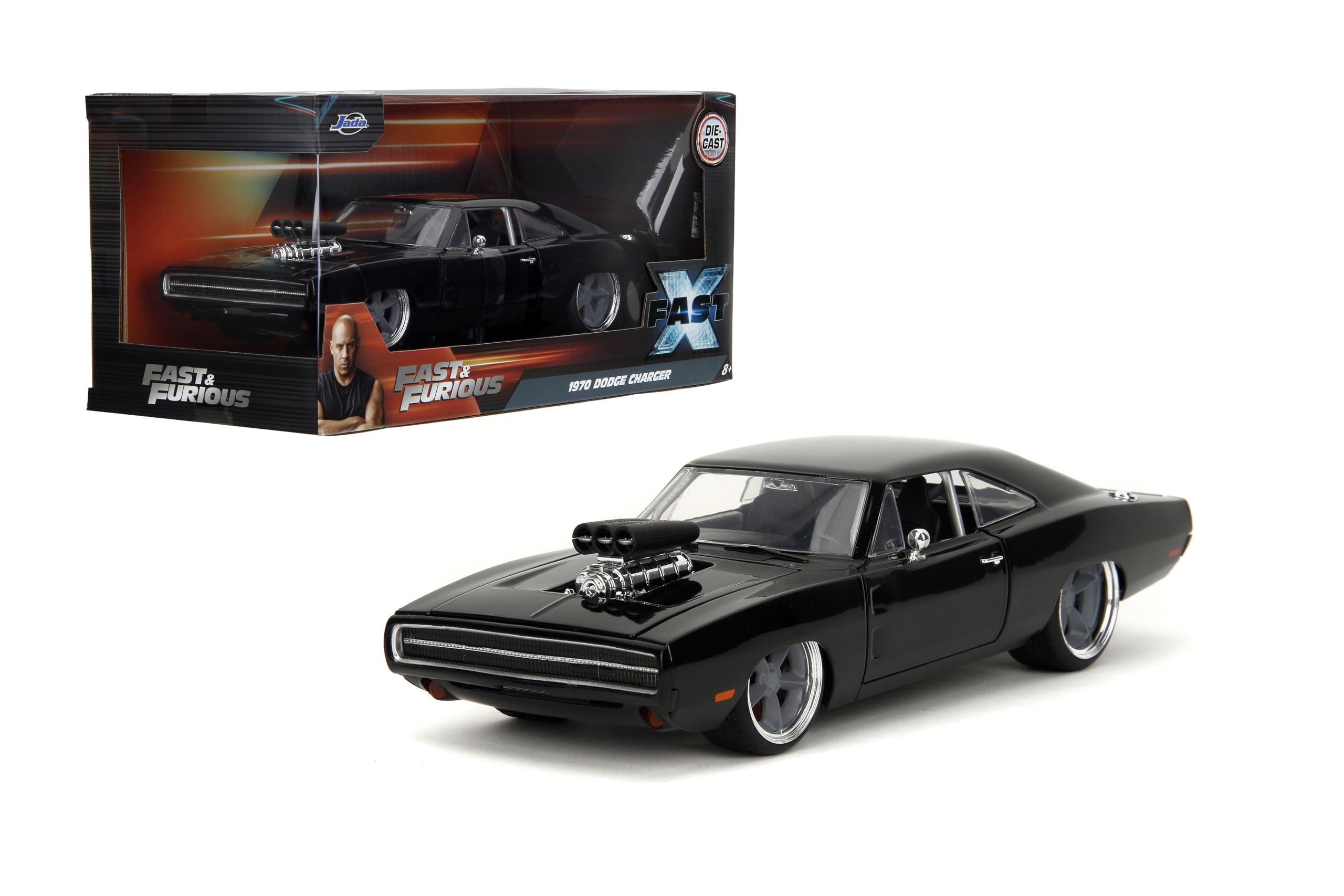 Jada Fast & Furious 1970 Dodge Charger front view for display and collectors.