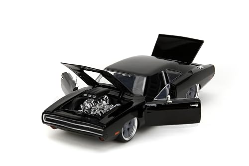 Jada Fast & Furious 1970 Dodge Charger opening doors shows interactive viewing.