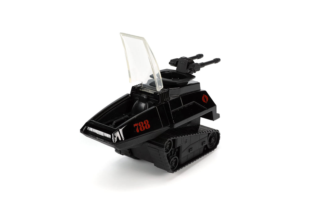 Display pairing of H.I.S.S. car with Destro figure for collectors.