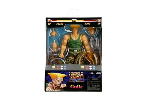 Jada Guile action figure back view showing interchangeable parts.