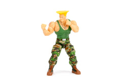Jada Guile action figure front view with detailed sculpt for display.