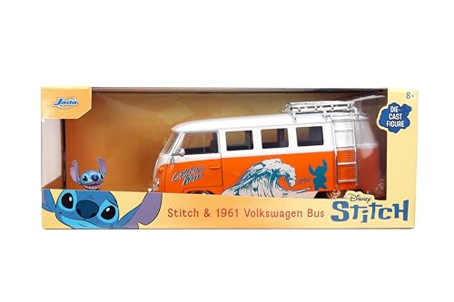 Jada Hollywood Rides opening doors on Stitch bus for interactive display.