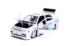 Jada Jesse's Volkswagen Jetta 1:24 rear view emphasizes authentic silhouette for display.