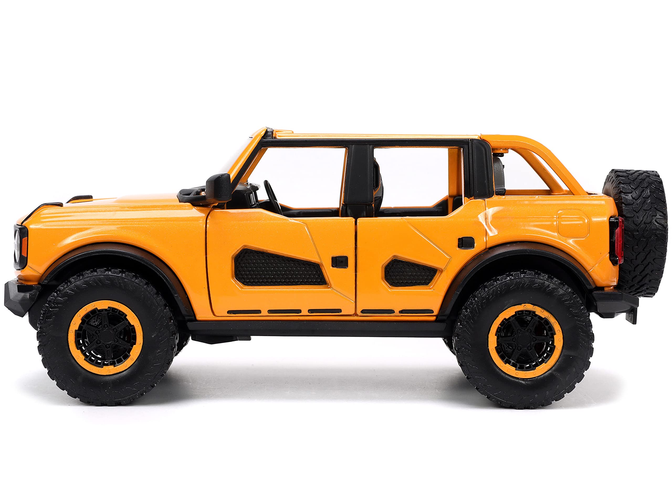 Jada Ford Bronco opening doors showcases interior features.