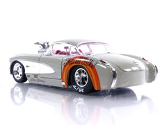 Jada Looney Tunes 1957 Corvette die-cast car with logos and decals for authentic retro look