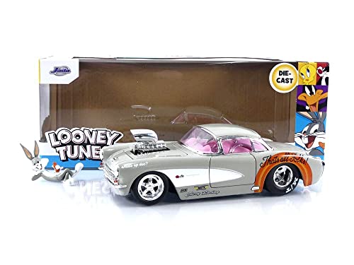 Jada Looney Tunes 1957 Corvette trunk opening for storage and display depth