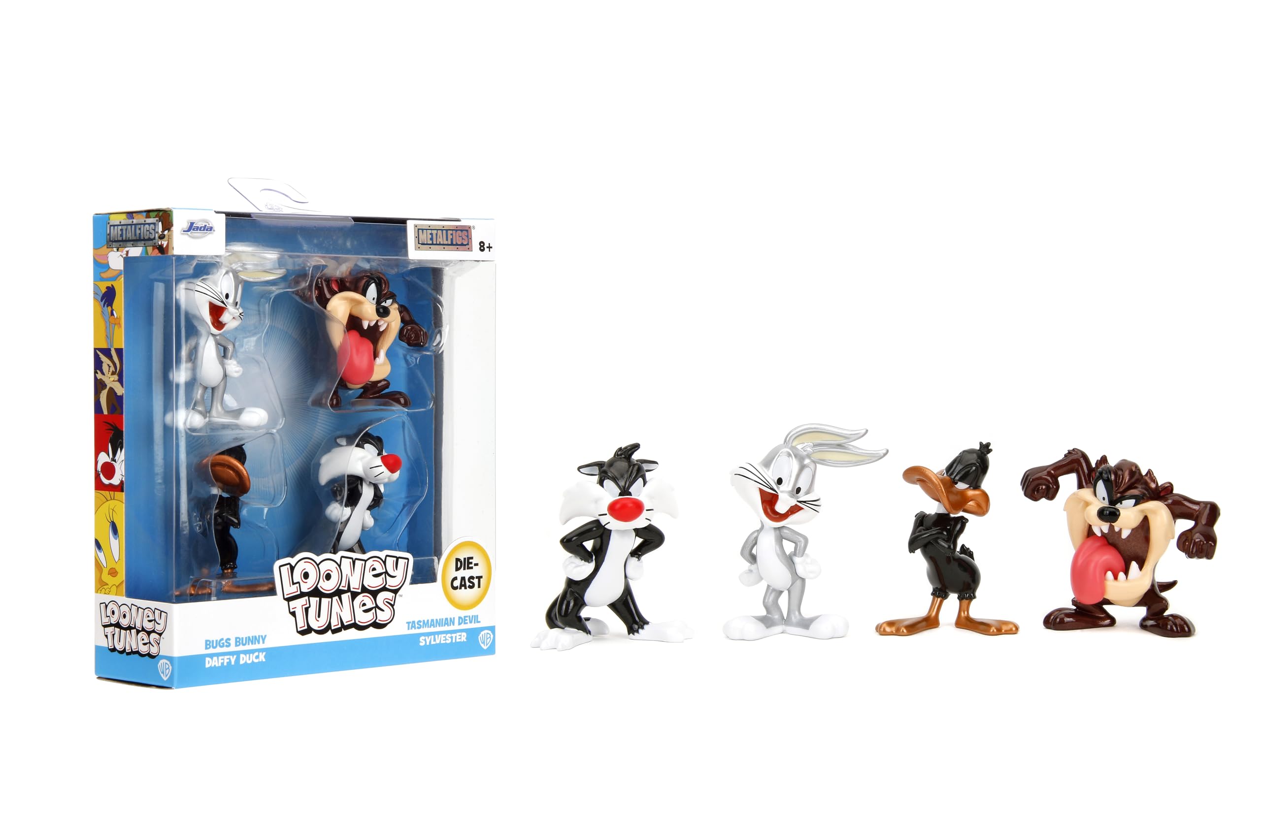 Jada Looney Tunes 4-Pack front view, ideal for display shelves and desk corners.