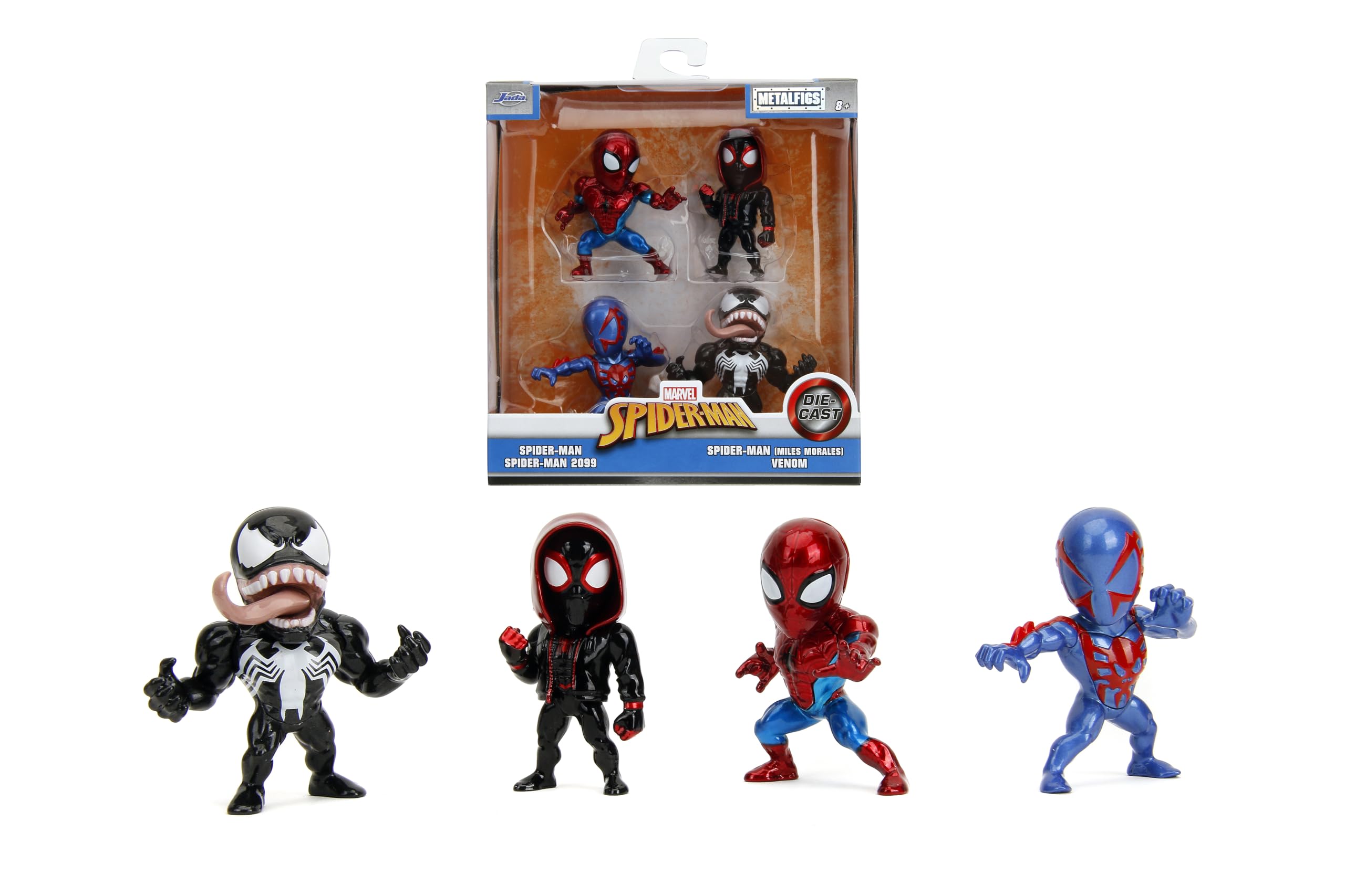 Jada Marvel Spider-Man Classic Spider-Man 2.5-inch die-cast figure for display and play.