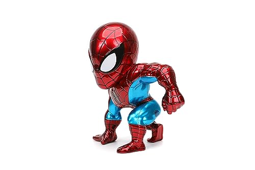 Jada Marvel Spider-Man front detail showcasing durable metal construction and metallic finish.