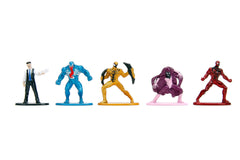 Jada Marvel Spider-Man Nano MetalFigs Carnage figure with red accents.