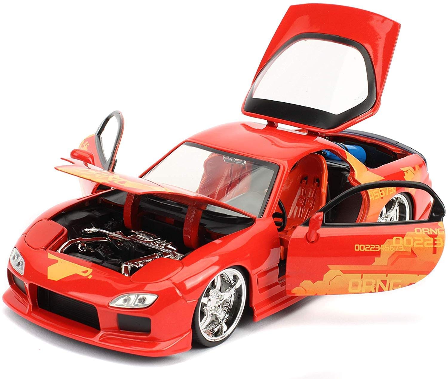 Jada Mazda RX-7 die-cast wheel detail for display