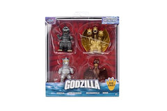 Jada Mechagodzilla Metalfigs 4-Pack side view with sturdy screen-accurate detailing