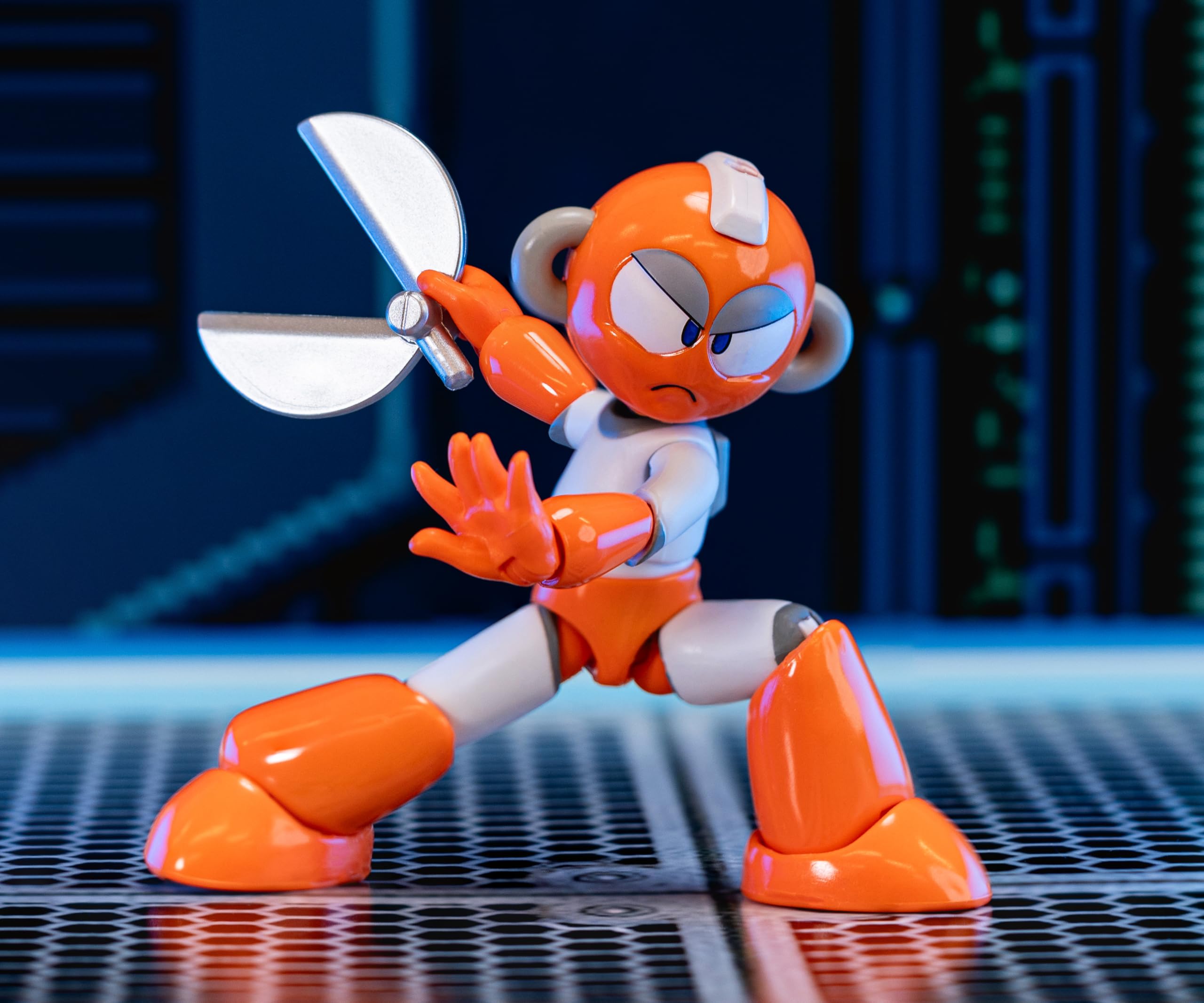 Jada Mega Man Cut Man close-up highlights detailed sculpt and finish.