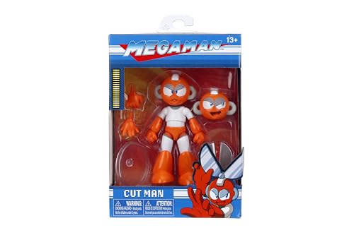 Jada Mega Man Cut Man extra head for customizable character looks.