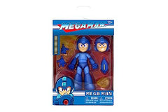 Jada Mega Man figure back view highlights sleek silhouette for shelf display