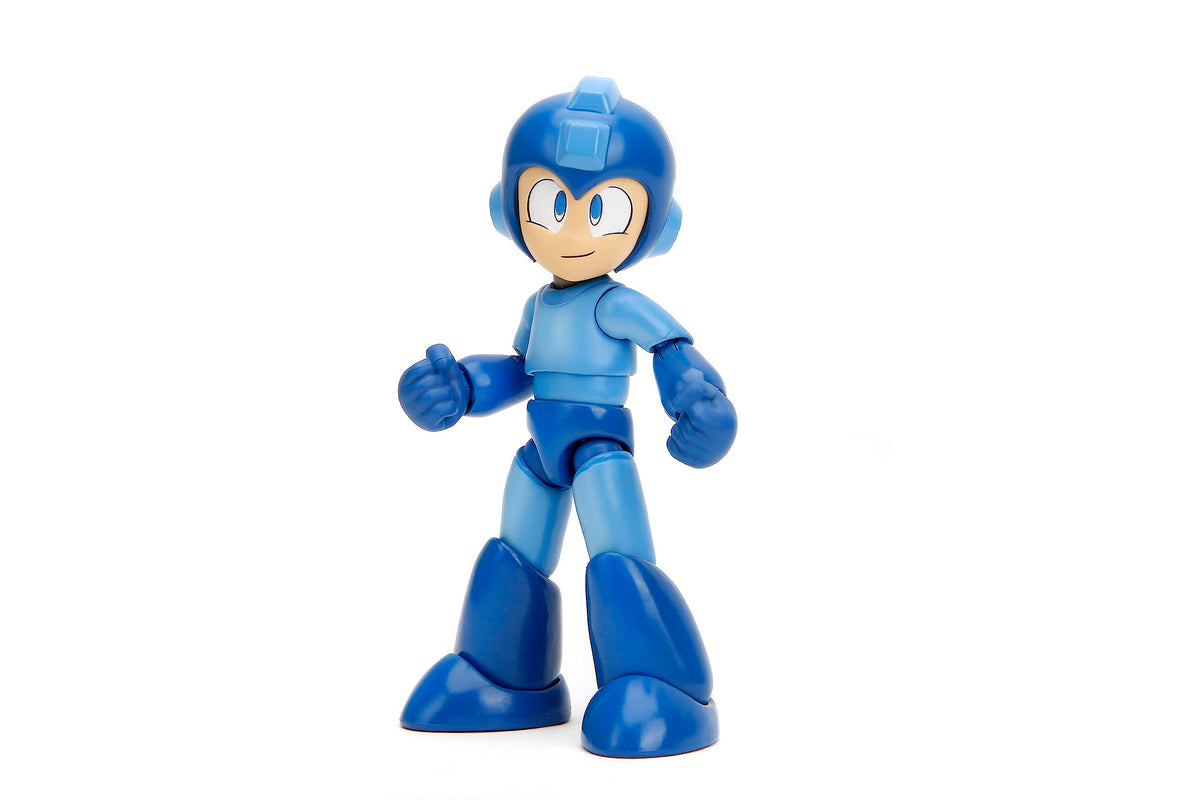 Jada Mega Man figure front view shows poseable joints for display