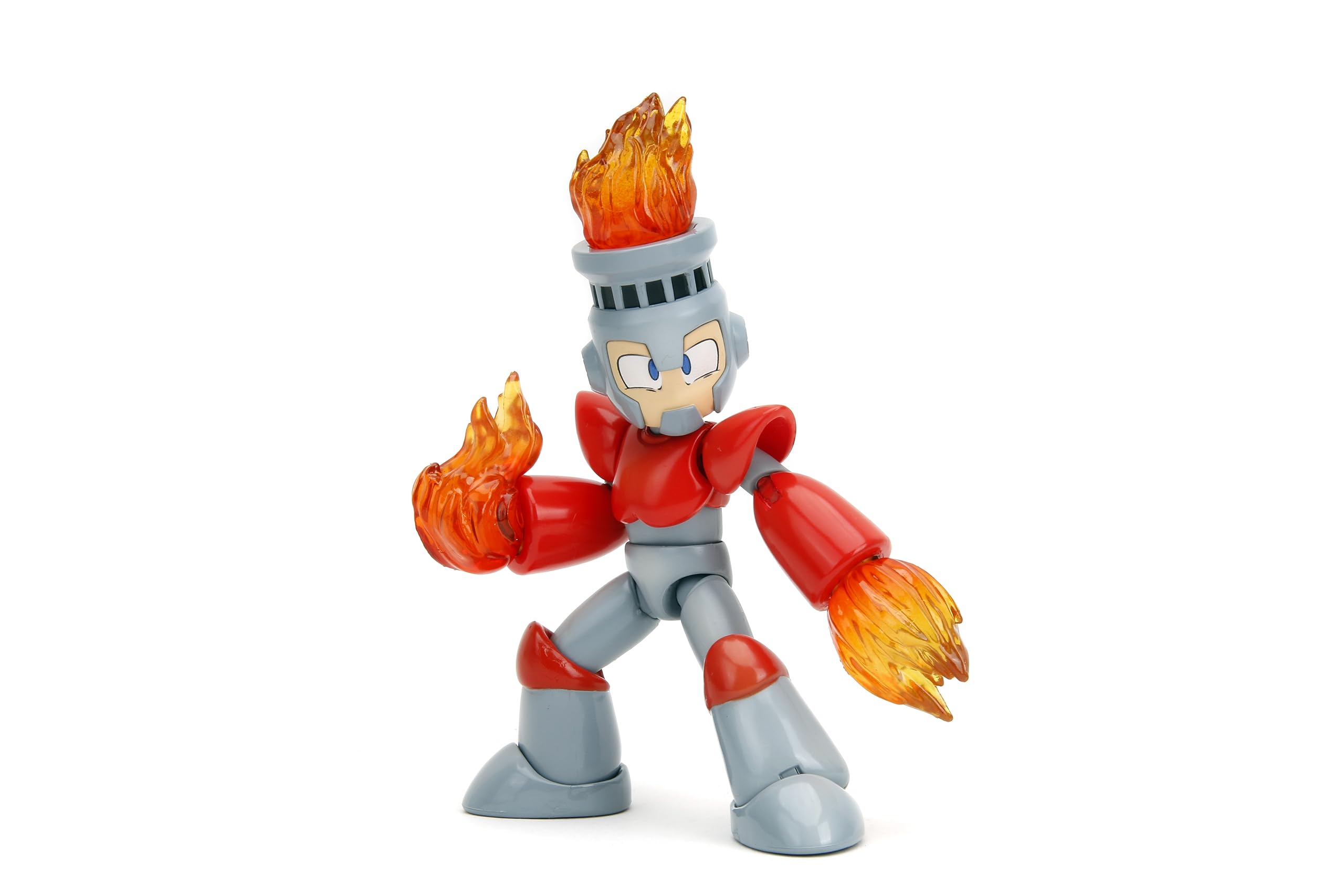 Jada Mega Man Fire Man figure front view for dynamic display and collection