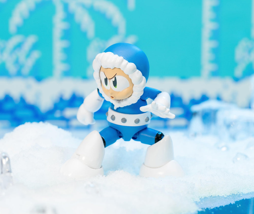 Jada Mega Man Ice Man figure alt hands enable varied expressions for scenes.