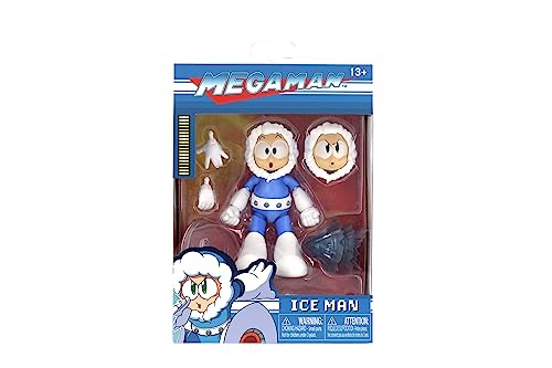 Jada Mega Man Ice Man figure articulation pose highlighting 15+ points for dynamic display.