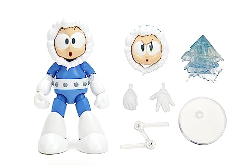 Jada Mega Man Ice Man figure head exchange option allows personalized looks on display.