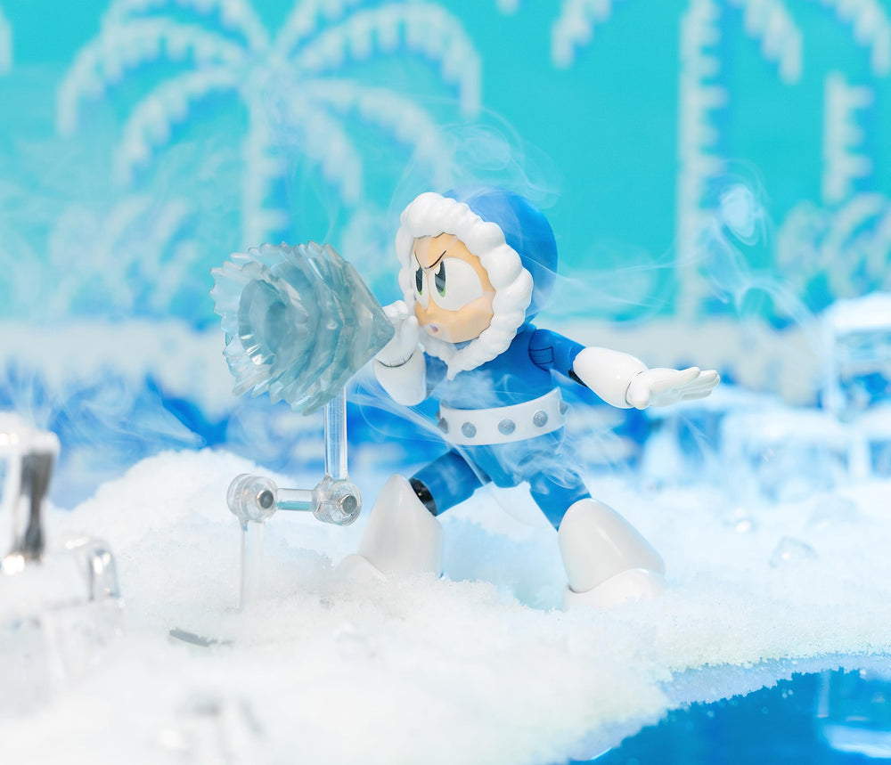 Jada Mega Man Ice Man nostalgic packaging echoes classic game vibes.