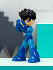 Jada Mega Man figure with fireball effect for dramatic moments.