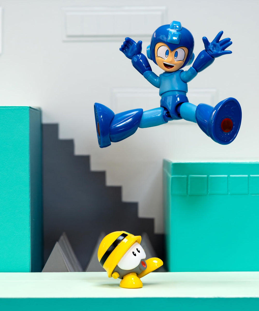 Jada Mega Man Wave 3 dual head sculpts offer expression variety.