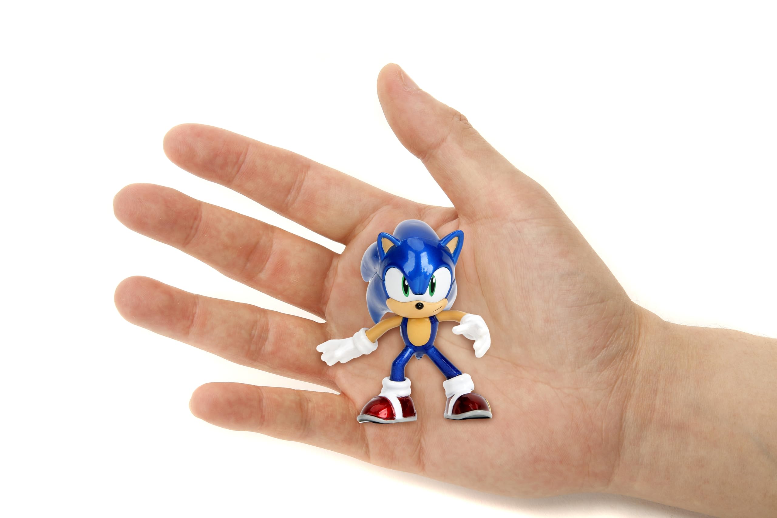 Jada MetalFigs Knuckles figure in die-cast form with glossy finish for shelf display.