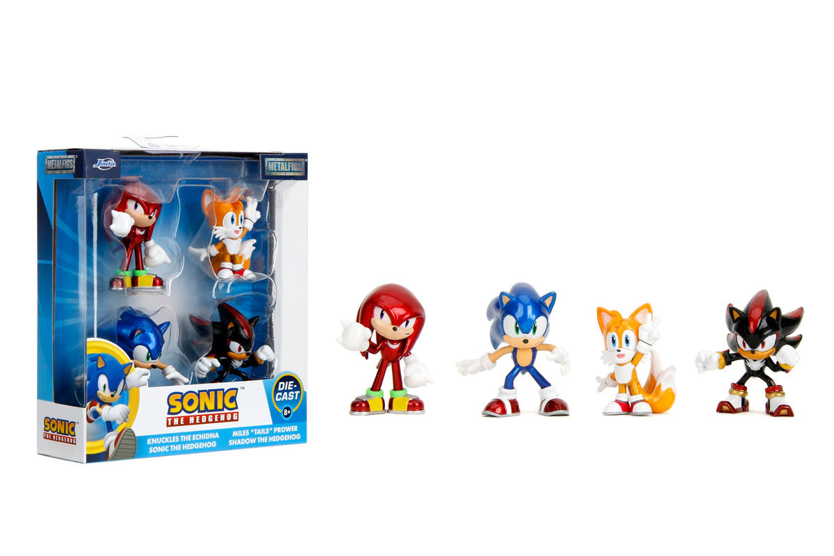 Jada MetalFigs Sonic Hedgehog figure in 2.5-inch scale for display.