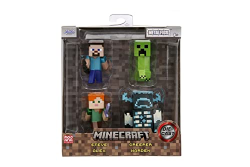 Jada Minecraft Alex 2.5-inch metalfig front view, vibrant display detail.