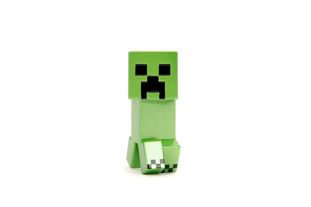 Jada Minecraft Creeper 2.5-inch metalfig side view, adds drama to your display.