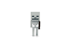 Jada Minecraft Metalfigs 4-Pack Skeleton side view for shelf presence