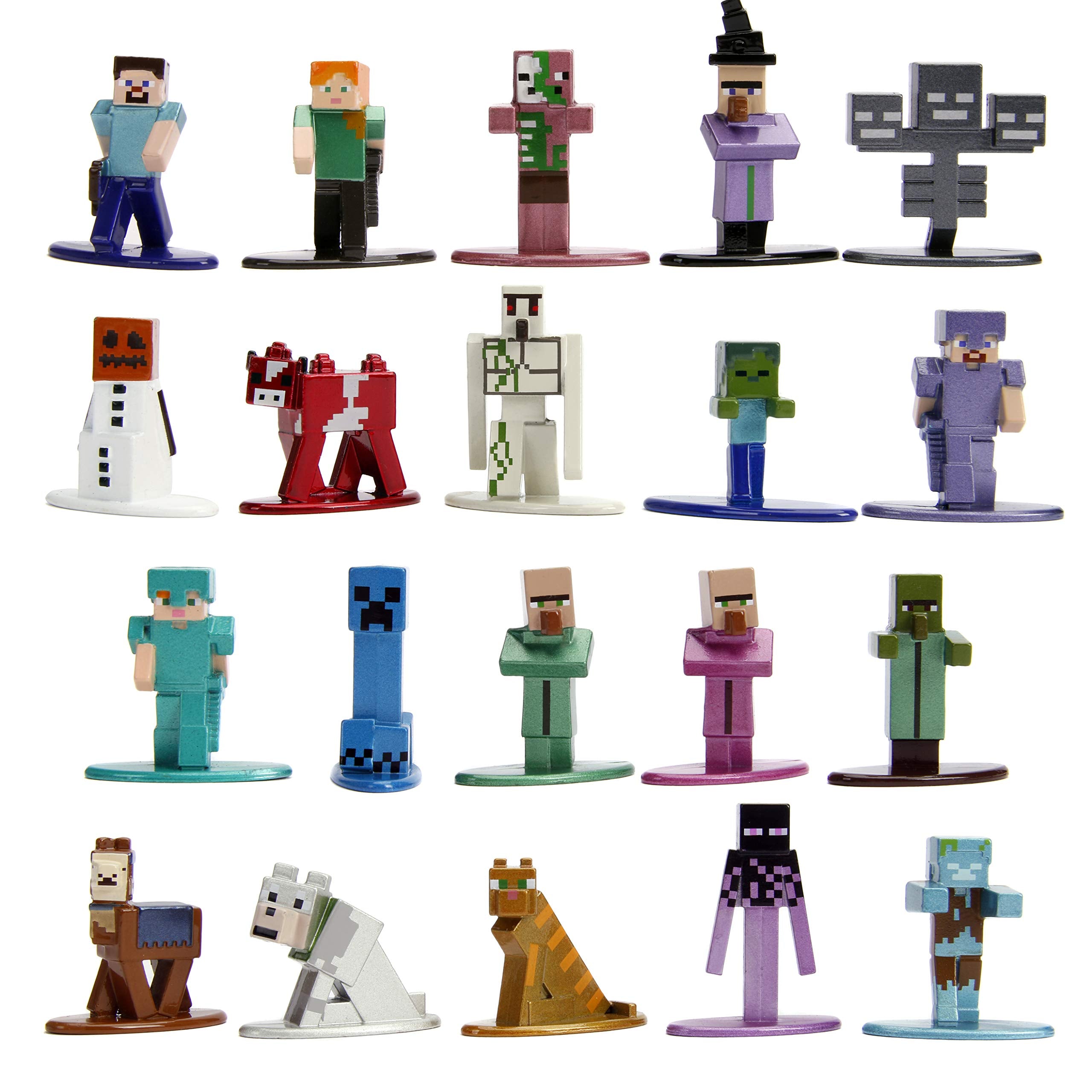 Jada Minecraft Nano Metal Fig front view shows durable die cast construction for display